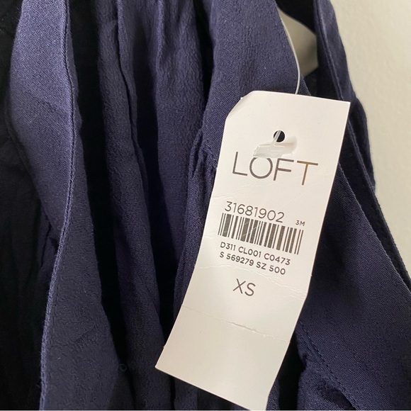 LOFT Navy Blue Cross Halter Sleeveless Blouse NWT - Picture 6 of 6